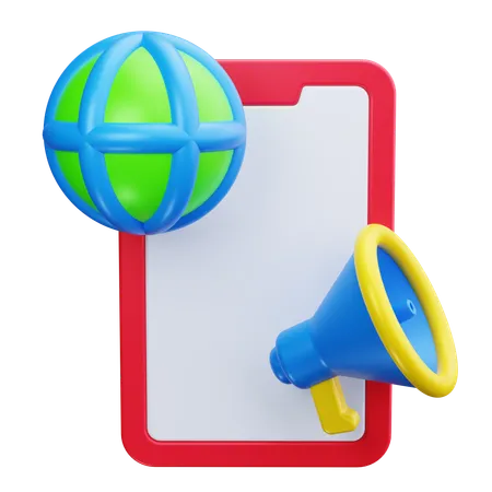 Marketing mobile  3D Icon