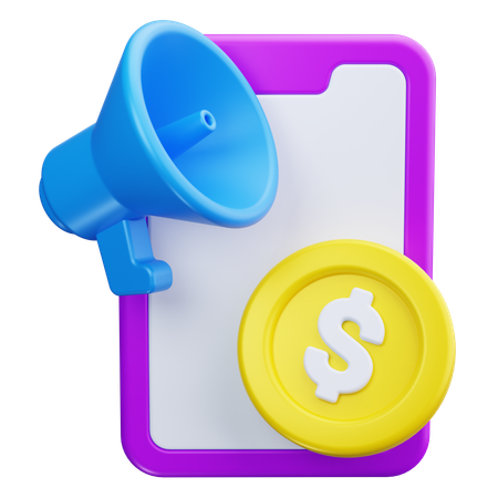 Marketing mobile  3D Icon