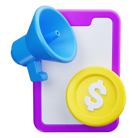 Marketing mobile  3D Icon