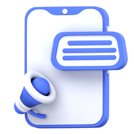 Marketing mobile  3D Icon