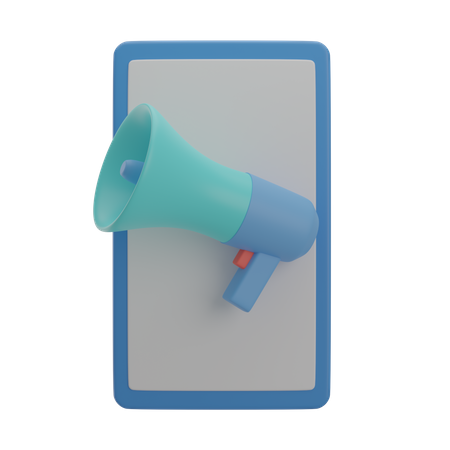 Marketing mobile  3D Icon