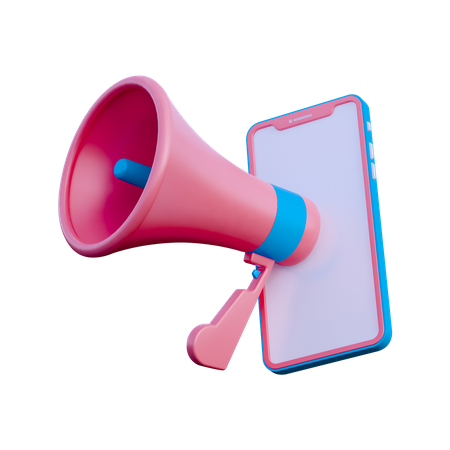 Marketing mobile  3D Icon