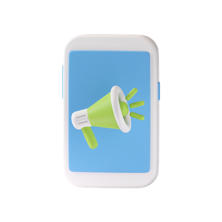 Marketing mobile  3D Icon