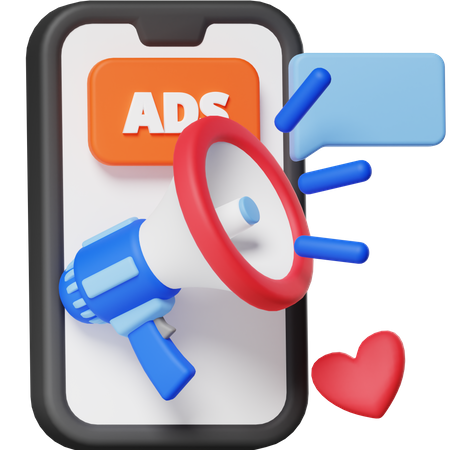 Marketing mobile  3D Icon
