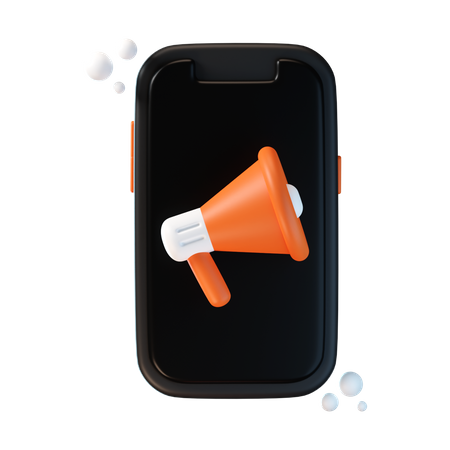 Marketing mobile  3D Icon