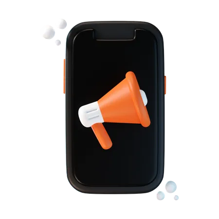 Marketing mobile  3D Icon