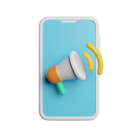 Marketing mobile  3D Icon