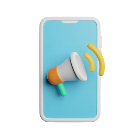 Marketing mobile  3D Icon