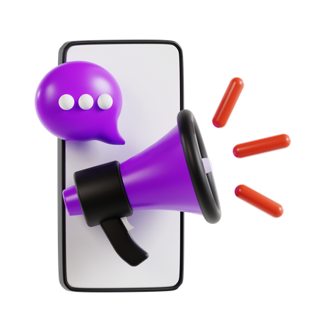 Marketing mobile  3D Icon