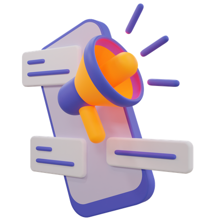Marketing Móvel  3D Icon