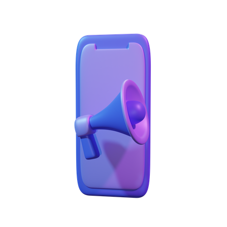 El marketing móvil  3D Icon