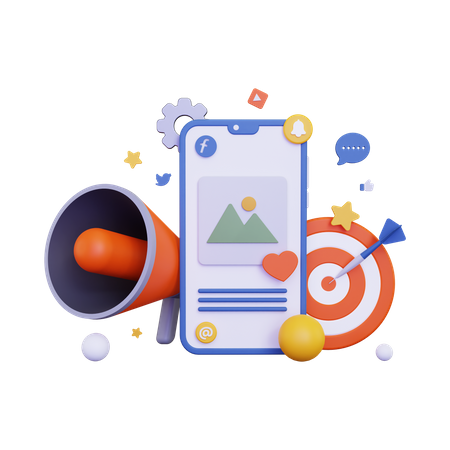 Marketing móvil con altavoz  3D Icon