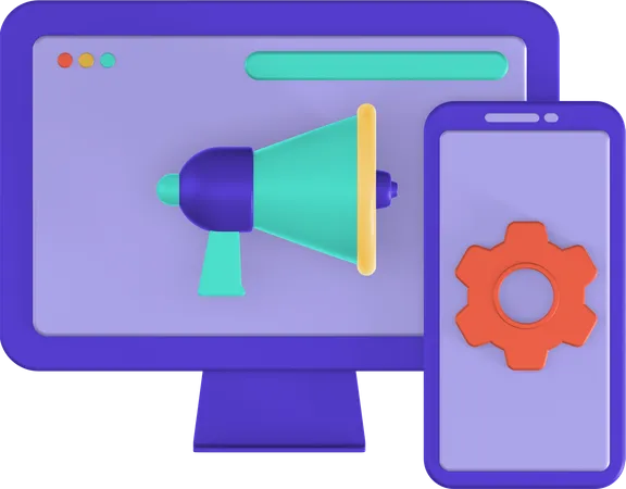 Marketing multitela  3D Icon