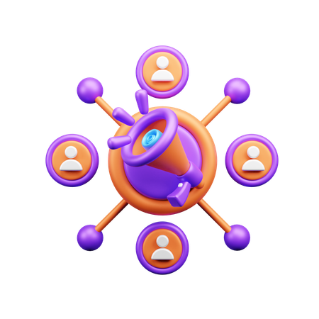 Marketing Network  3D Icon