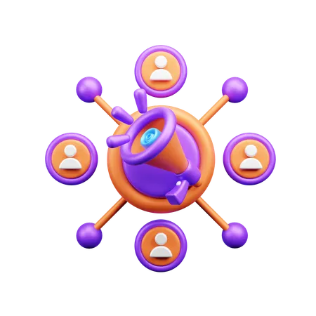 Marketing Network  3D Icon