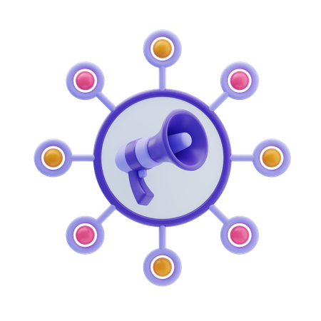 Marketing Network  3D Icon