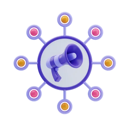 Marketing Network  3D Icon