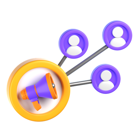 Marketing-Netzwerk  3D Icon