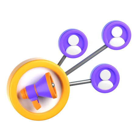 Marketing-Netzwerk  3D Icon