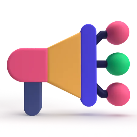 Marketing-Netzwerk  3D Icon