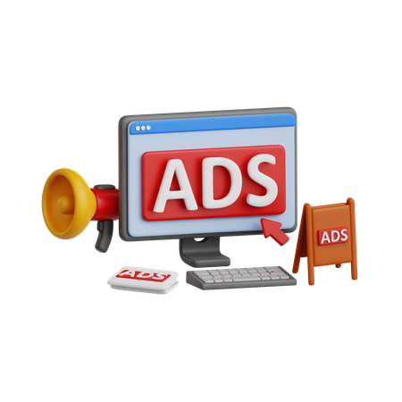 Marketing on-line  3D Icon