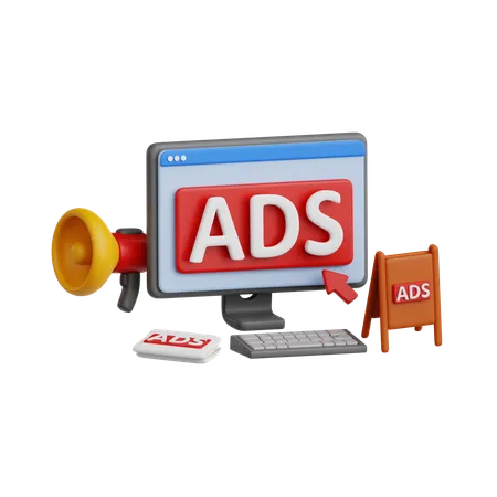 Marketing on-line  3D Icon