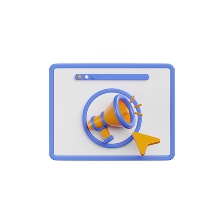 Marketing on-line  3D Icon