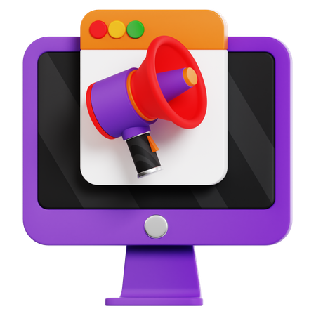 Marketing on-line  3D Icon