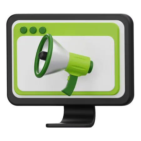 Marketing on-line  3D Icon