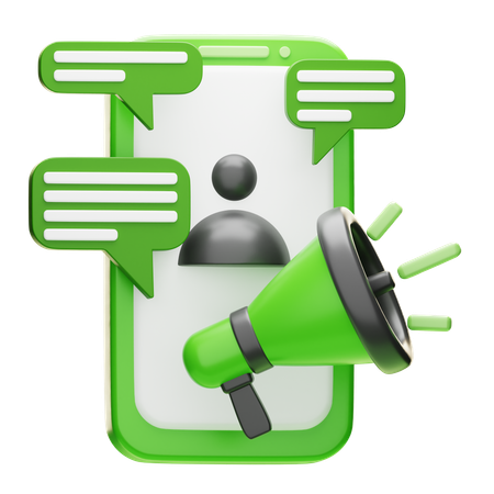 Mercadeo en línea  3D Icon