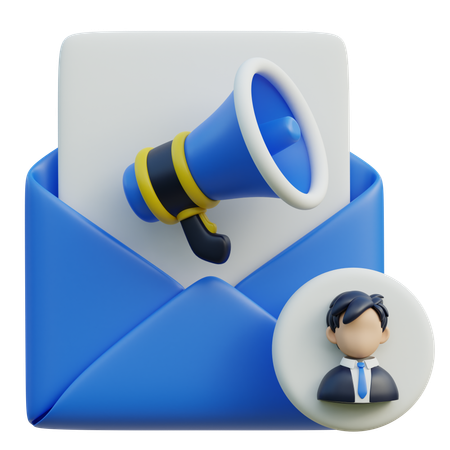 Marketing par courrier  3D Icon