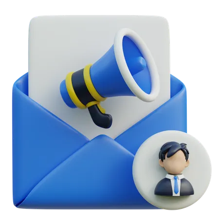 Marketing par courrier  3D Icon