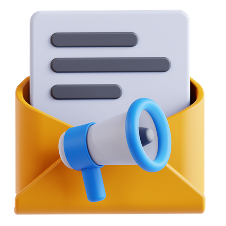 Marketing par courrier  3D Icon