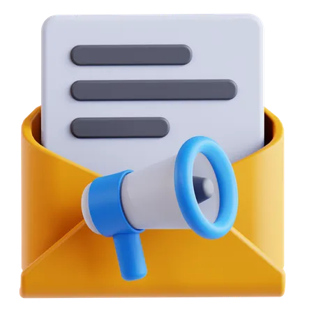 Marketing par courrier  3D Icon