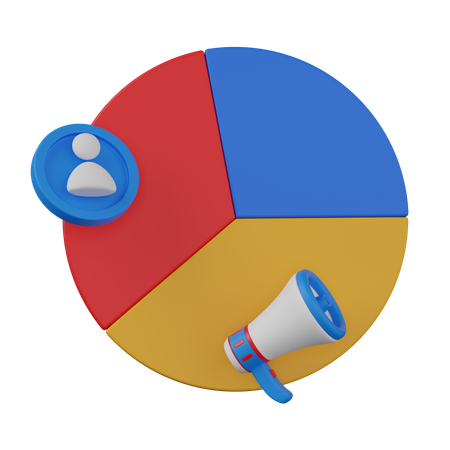 Marketing Pie Chart  3D Icon