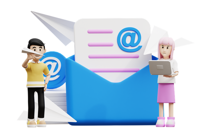 Correo de propaganda  3D Illustration