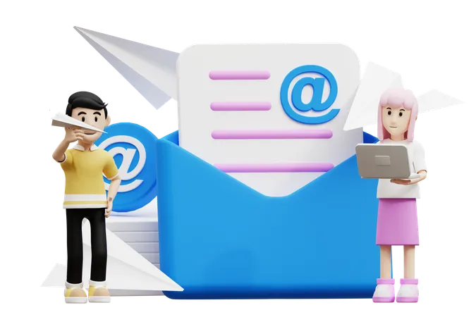 Correo de propaganda  3D Illustration