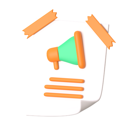 Marketing Poster  3D Icon