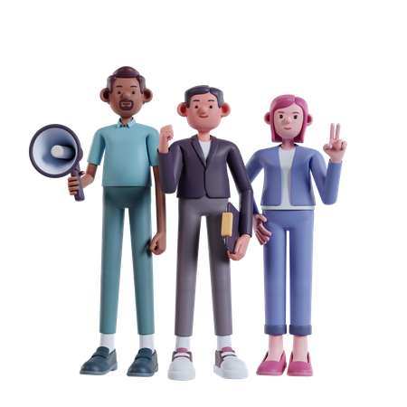 Marketing professional team  3D Icon