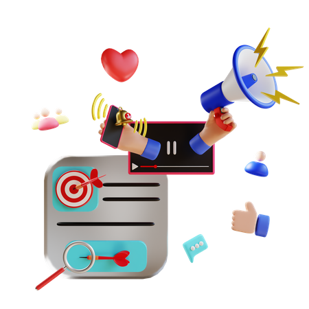 Marketing publicitario  3D Icon