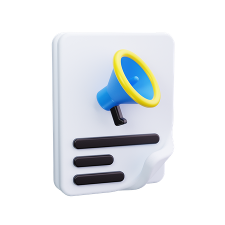 Marketing report  3D Icon