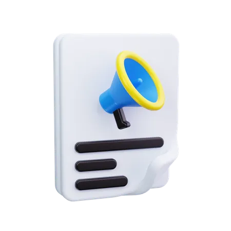 Marketing report  3D Icon