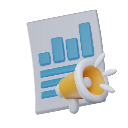 Marketing Report 3D Icon