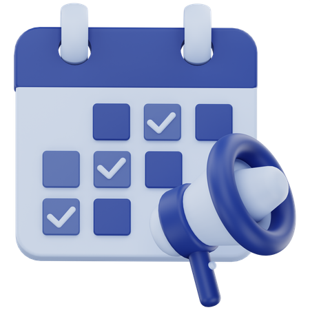 Marketing Schedule  3D Icon