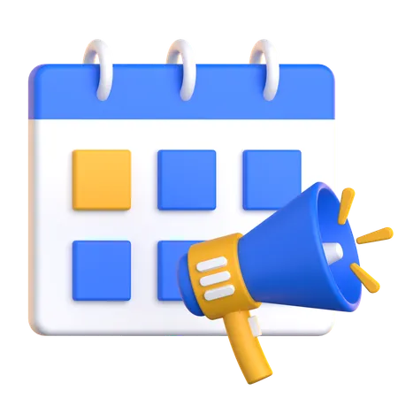 Marketing Schedule  3D Icon