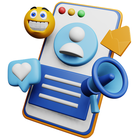 Marketing social  3D Icon