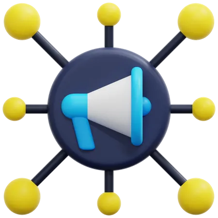 Marketing social  3D Icon