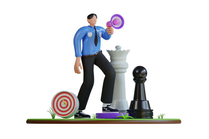 Marketing Strategy  3D Illustration