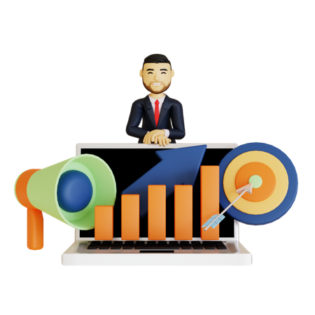 Marketing Target  3D Illustration