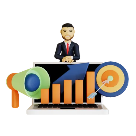 Marketing Target  3D Illustration